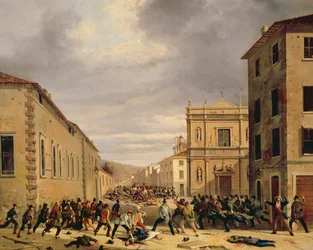 1849年3月21日、ブレーシアのピアツェッタサンタバルナバでの戦い